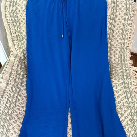Michaels Royal Blue Wide-Leg Pants - Picture 1 of 6